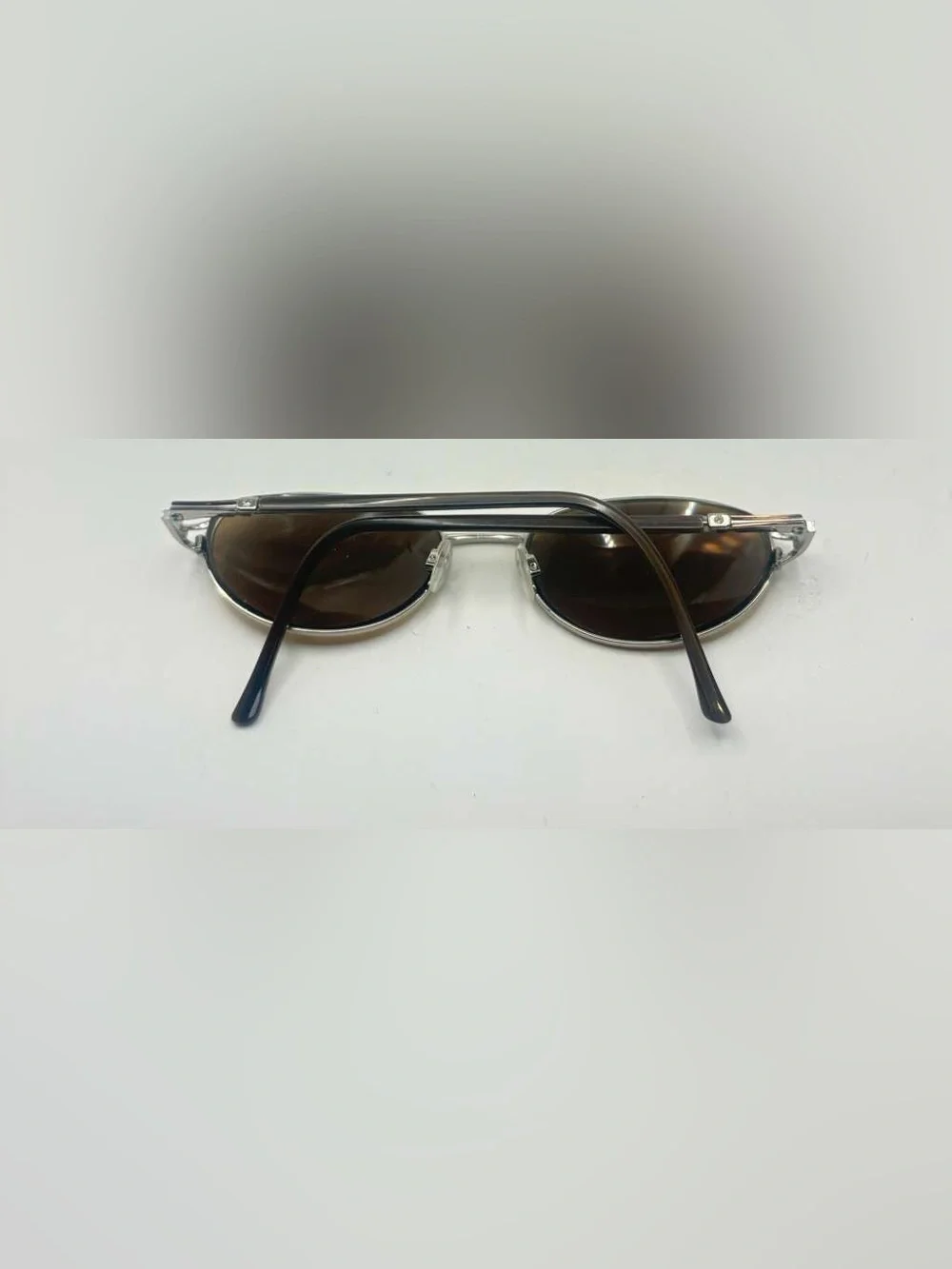 Camelot Nikki Brown Silver Oval Metal Sunglasses Frames Only